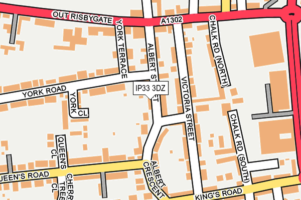 IP33 3DZ map - OS OpenMap – Local (Ordnance Survey)