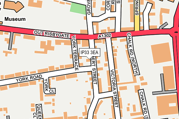 IP33 3EA map - OS OpenMap – Local (Ordnance Survey)