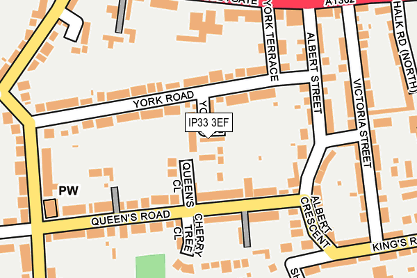 IP33 3EF map - OS OpenMap – Local (Ordnance Survey)