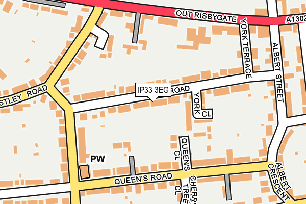 IP33 3EG map - OS OpenMap – Local (Ordnance Survey)