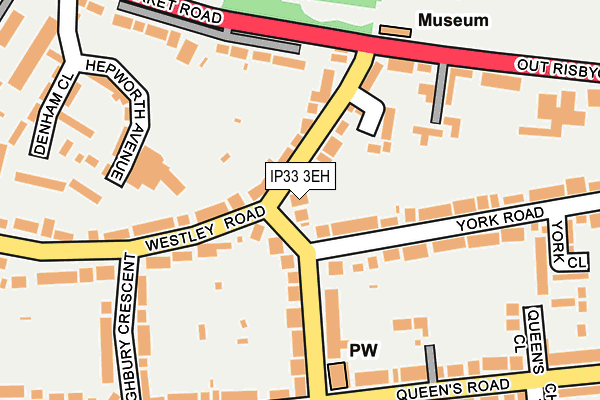 IP33 3EH map - OS OpenMap – Local (Ordnance Survey)