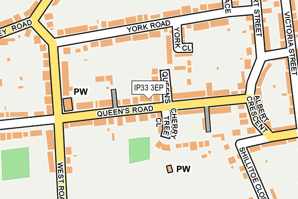 IP33 3EP map - OS OpenMap – Local (Ordnance Survey)