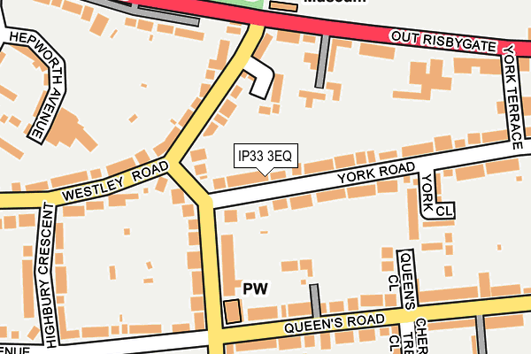 IP33 3EQ map - OS OpenMap – Local (Ordnance Survey)