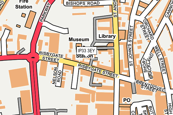 IP33 3EY map - OS OpenMap – Local (Ordnance Survey)