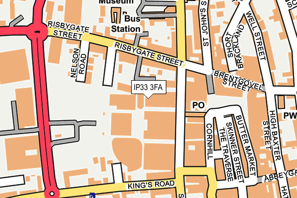 IP33 3FA map - OS OpenMap – Local (Ordnance Survey)