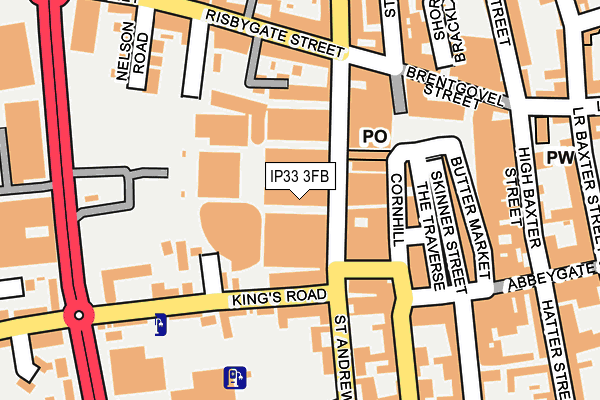 IP33 3FB map - OS OpenMap – Local (Ordnance Survey)