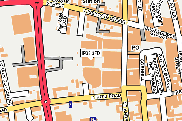 IP33 3FD map - OS OpenMap – Local (Ordnance Survey)