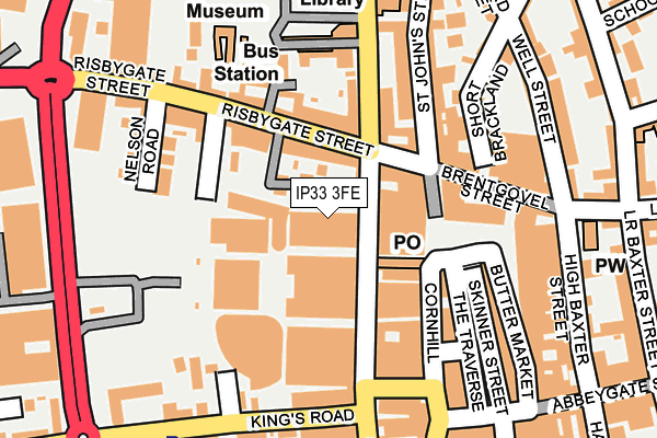 IP33 3FE map - OS OpenMap – Local (Ordnance Survey)