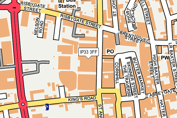 IP33 3FF map - OS OpenMap – Local (Ordnance Survey)