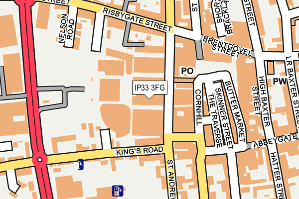 IP33 3FG map - OS OpenMap – Local (Ordnance Survey)