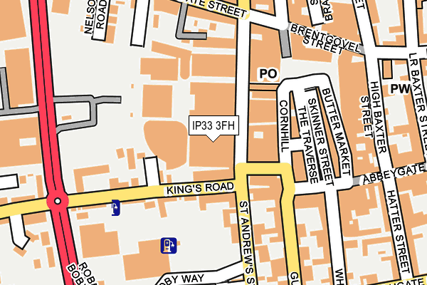 IP33 3FH map - OS OpenMap – Local (Ordnance Survey)