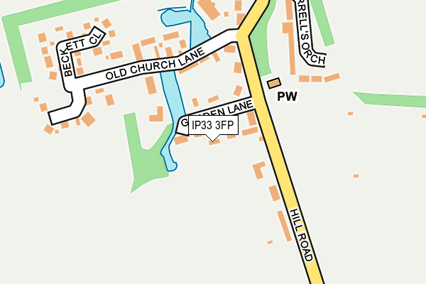 IP33 3FP map - OS OpenMap – Local (Ordnance Survey)