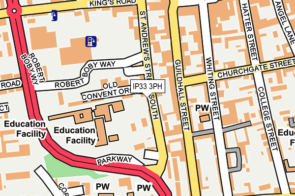 IP33 3PH map - OS OpenMap – Local (Ordnance Survey)