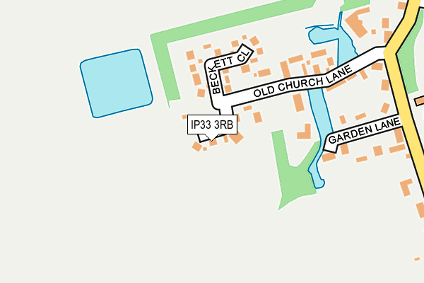 IP33 3RB map - OS OpenMap – Local (Ordnance Survey)