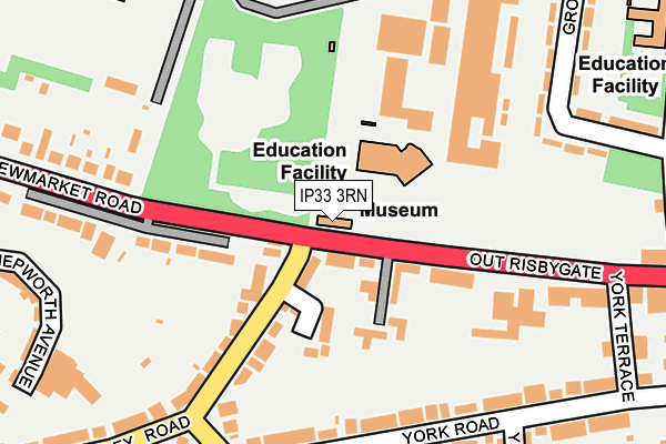 IP33 3RN map - OS OpenMap – Local (Ordnance Survey)