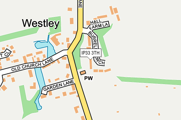 IP33 3TH map - OS OpenMap – Local (Ordnance Survey)