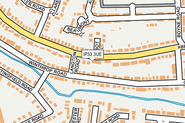 IP33 3UE map - OS OpenMap – Local (Ordnance Survey)