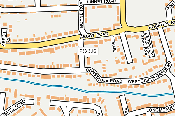 IP33 3UG map - OS OpenMap – Local (Ordnance Survey)