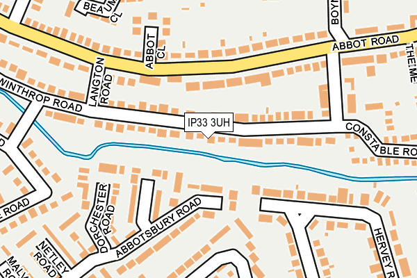 IP33 3UH map - OS OpenMap – Local (Ordnance Survey)