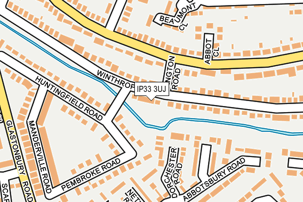 IP33 3UJ map - OS OpenMap – Local (Ordnance Survey)