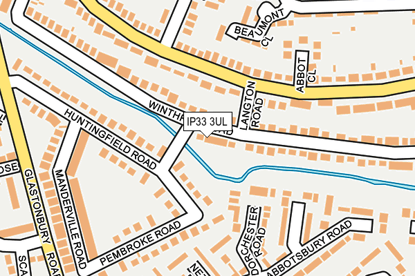 IP33 3UL map - OS OpenMap – Local (Ordnance Survey)