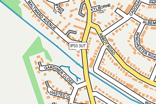 IP33 3UT map - OS OpenMap – Local (Ordnance Survey)