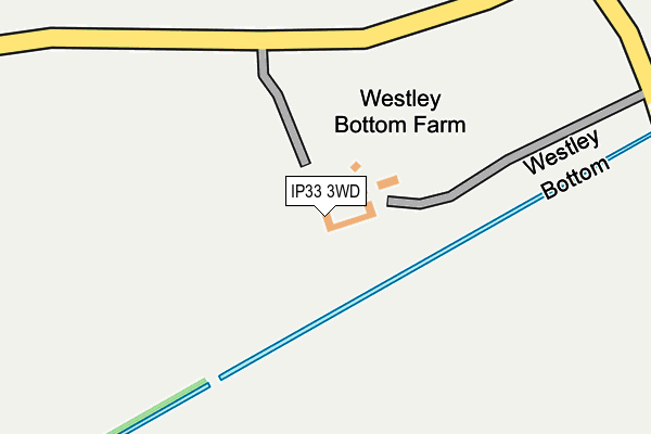 IP33 3WD map - OS OpenMap – Local (Ordnance Survey)