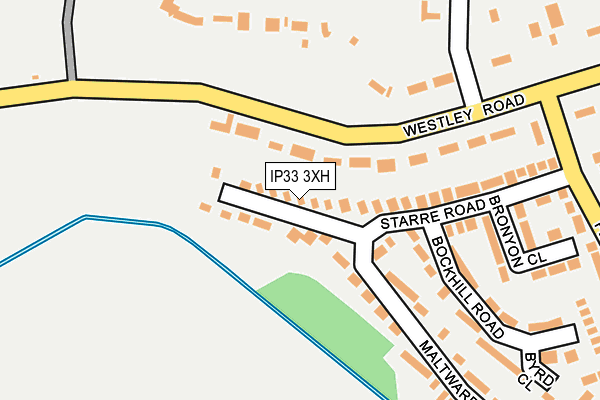 IP33 3XH map - OS OpenMap – Local (Ordnance Survey)