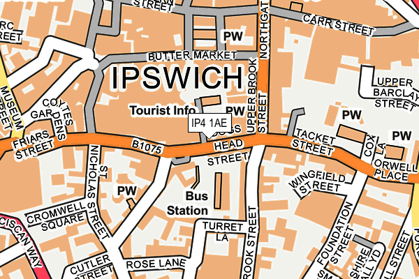 IP4 1AE map - OS OpenMap – Local (Ordnance Survey)