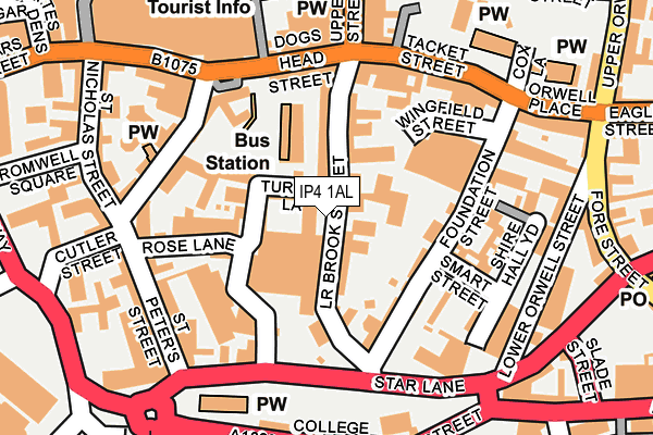 IP4 1AL map - OS OpenMap – Local (Ordnance Survey)