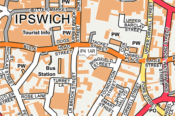 IP4 1AR map - OS OpenMap – Local (Ordnance Survey)