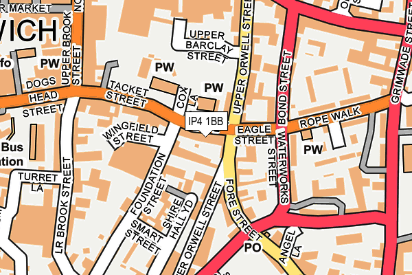 IP4 1BB map - OS OpenMap – Local (Ordnance Survey)