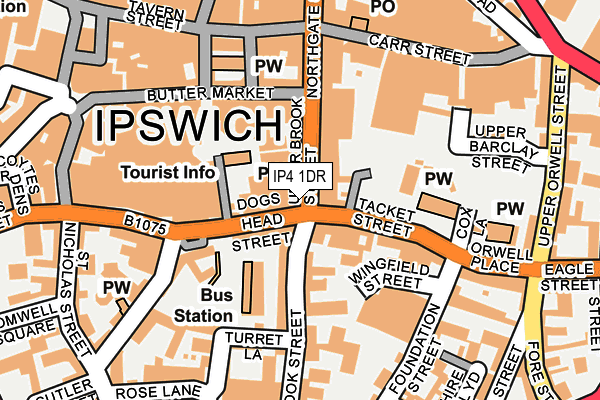 IP4 1DR map - OS OpenMap – Local (Ordnance Survey)