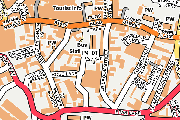 IP4 1DT map - OS OpenMap – Local (Ordnance Survey)
