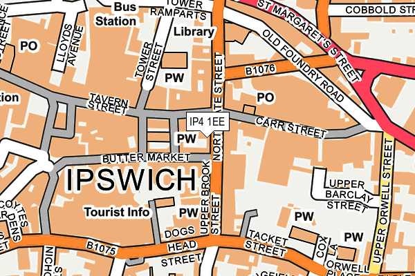 IP4 1EE map - OS OpenMap – Local (Ordnance Survey)
