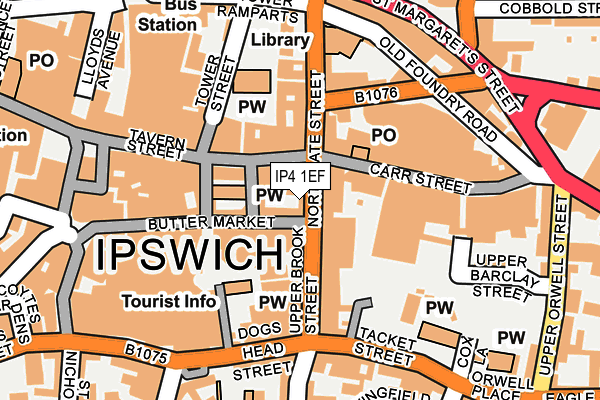 IP4 1EF map - OS OpenMap – Local (Ordnance Survey)