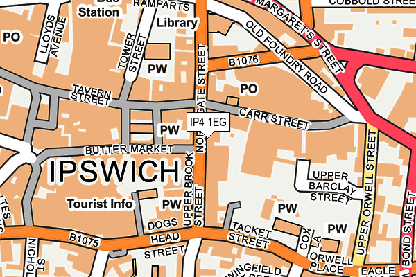 IP4 1EG map - OS OpenMap – Local (Ordnance Survey)
