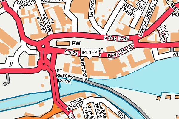 IP4 1FP map - OS OpenMap – Local (Ordnance Survey)