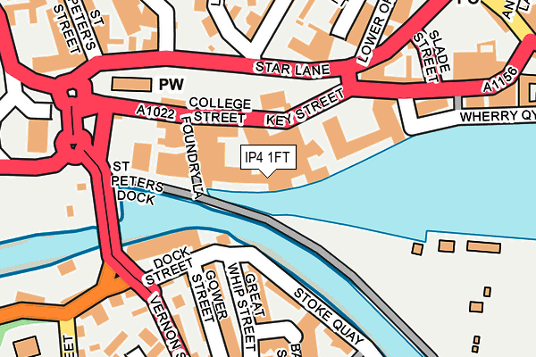 IP4 1FT map - OS OpenMap – Local (Ordnance Survey)