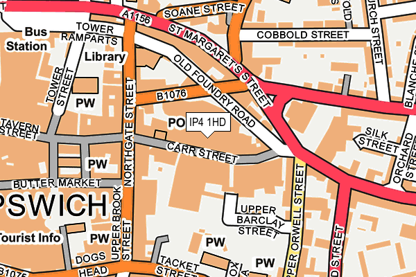 IP4 1HD map - OS OpenMap – Local (Ordnance Survey)