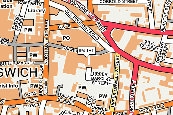 IP4 1HT map - OS OpenMap – Local (Ordnance Survey)