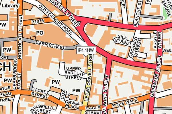 IP4 1HW map - OS OpenMap – Local (Ordnance Survey)