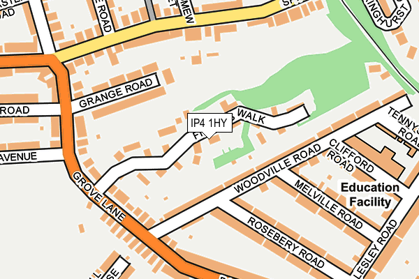 IP4 1HY map - OS OpenMap – Local (Ordnance Survey)