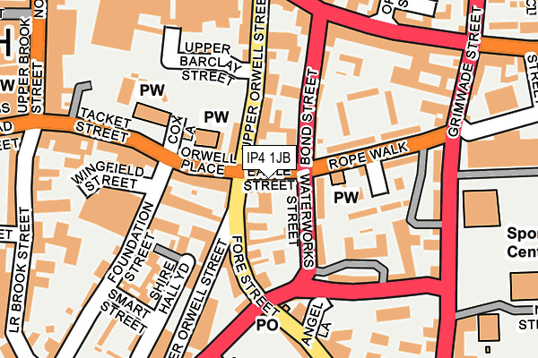 IP4 1JB map - OS OpenMap – Local (Ordnance Survey)