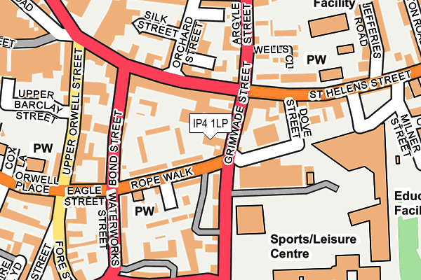 IP4 1LP map - OS OpenMap – Local (Ordnance Survey)