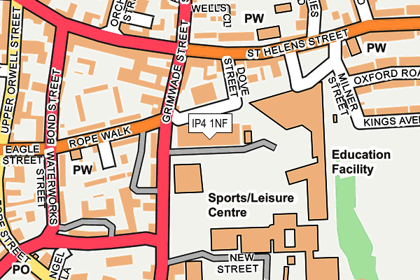 IP4 1NF map - OS OpenMap – Local (Ordnance Survey)