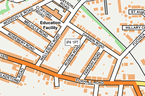IP4 1PT map - OS OpenMap – Local (Ordnance Survey)