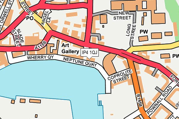 IP4 1QJ map - OS OpenMap – Local (Ordnance Survey)