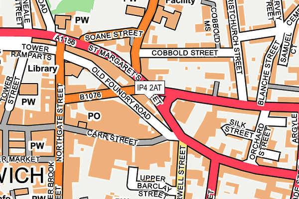 IP4 2AT map - OS OpenMap – Local (Ordnance Survey)