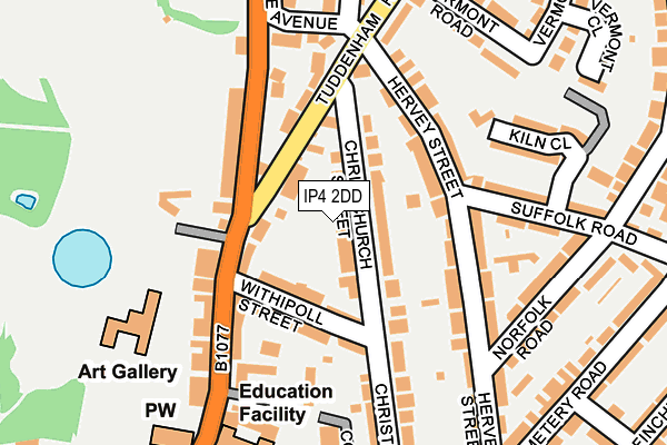 IP4 2DD map - OS OpenMap – Local (Ordnance Survey)